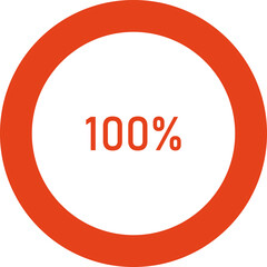 Circle shape progress indicator icon with 10% steps. Collection Of Circular Progress Bars Timer Icon. Circle Indicators vector illustration.