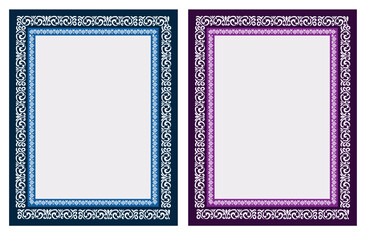 Arabic or Islamic Traditional floral frame set, Indian floral ornament. Mughal floral traditional ornament with arch and motif borders.
