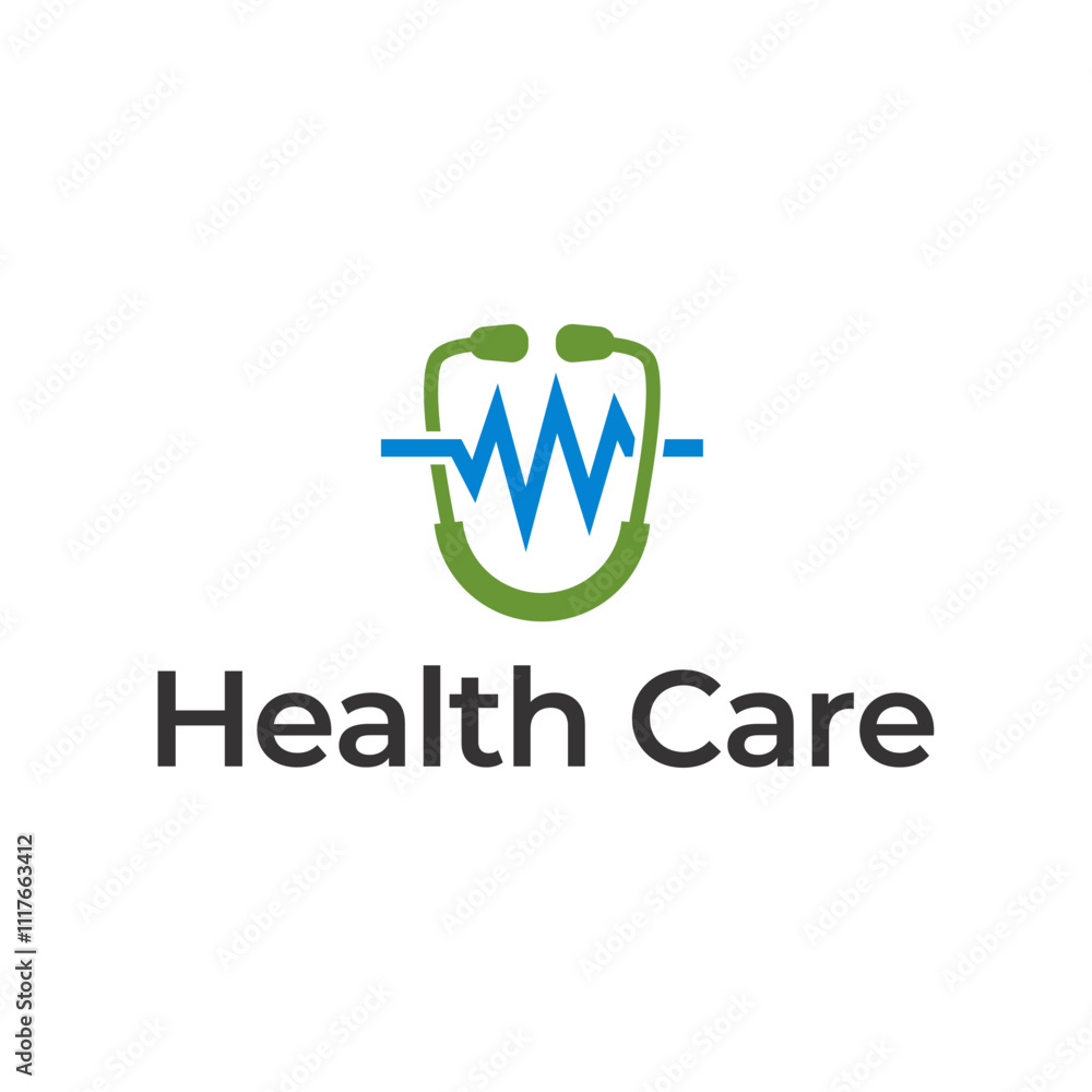 Canvas Prints Logo for health care stethoscope. Medical health care logo design.