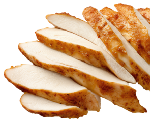 PNG Sliced grilled chicken breast