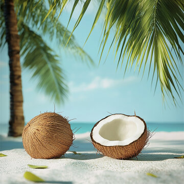 coconut on the beach