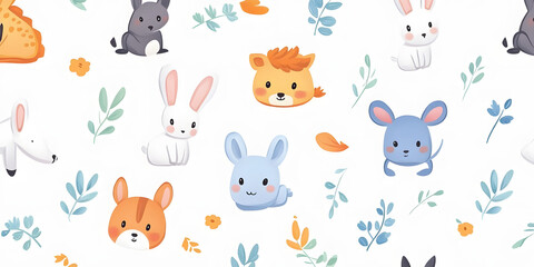 Playful Animal Illustrations with Plants