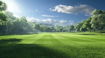 Serene Golf Course with Lush Green Landscape
