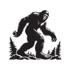Obraz premium big foot silhouette vector illustration