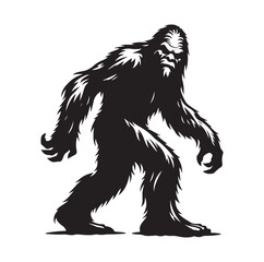 big foot silhouette vector illustration