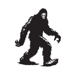 Fototapeta premium big foot silhouette vector illustration