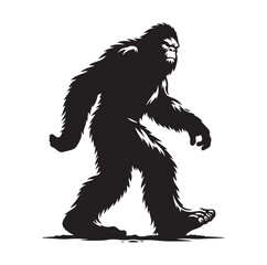 Obraz premium big foot silhouette vector illustration