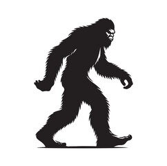 Fototapeta premium big foot silhouette vector illustration