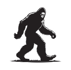 Fototapeta premium big foot silhouette vector illustration