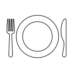 Spoon and fork vector icon set. restaurant illustration sign collection. onboard food menu symbol.