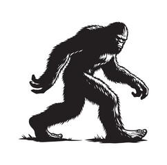 big foot silhouette vector illustration