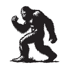 Fototapeta premium big foot silhouette vector illustration