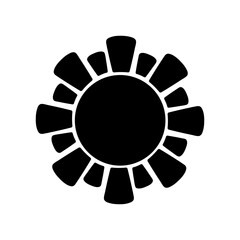 Sun vector icon. Summer illustration sign. hot symbol or logo.