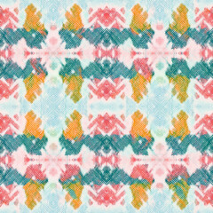 Artistic geo deep dye geo tie dye stripe, check colored boho Pattern seamless Dyed Print pattern design