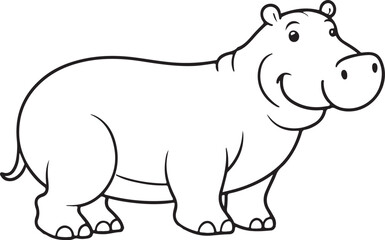Hippopotamus Coloring Page
