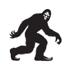 Fototapeta premium big foot silhouette vector illustration