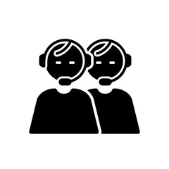 Support vector icon. online help illustration sign. operator symbol or logo.