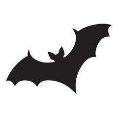 Spooky Black Bat Silhouette Halloween Clipart Vector
