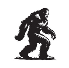 big foot silhouette vector illustration