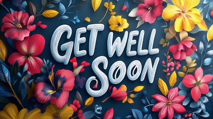 Get well soon greeting card, AI Generated