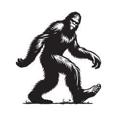 big foot silhouette vector illustration