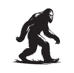 big foot silhouette vector illustration