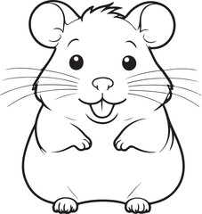 Cute Hamster Coloring Page