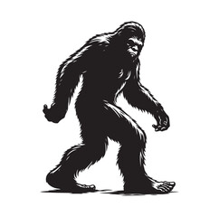 Obraz premium big foot silhouette vector illustration