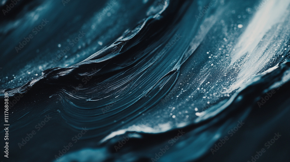 Poster swirling waves of color in an abstract painting reflecting movement and depth