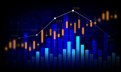 Technology background image, financial graph, marketing, business analysis