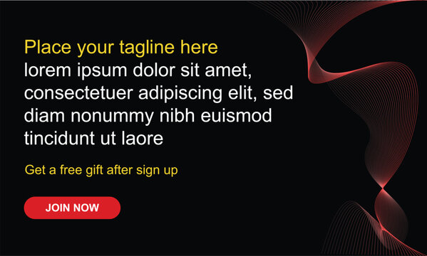 Text emailer header with abstract lines background