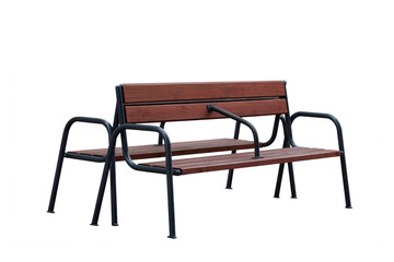 park bench isolated on white background. outdoor furniture