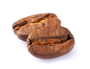 Coffee beans isolated on white background