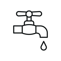Faucet icon designed with a clean and modern concept, perfect for elevating your digital designs