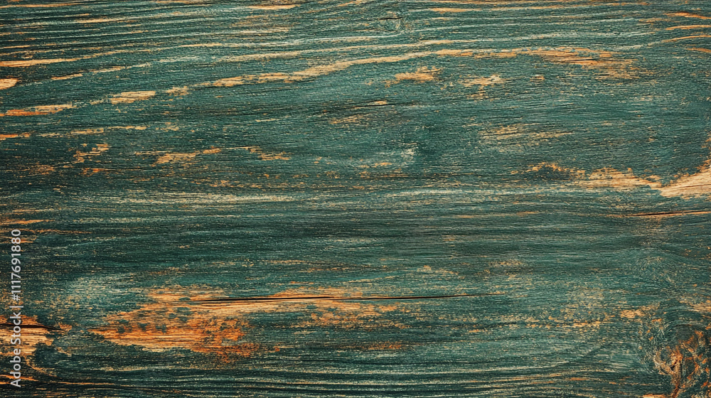 Poster textured wooden surface displaying green and brown patterns with a rustic appearance