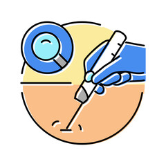 biopsy surgery doctor color icon vector. biopsy surgery doctor sign. isolated symbol illustration