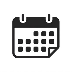 Calendar icon on white background