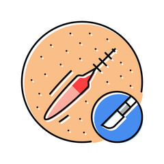 hysterectomy surgery doctor color icon vector. hysterectomy surgery doctor sign. isolated symbol illustration