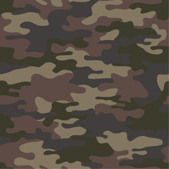 Texture military camouflage repeats seamless vector pattern.