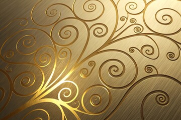 Abstract Golden Swirls Background