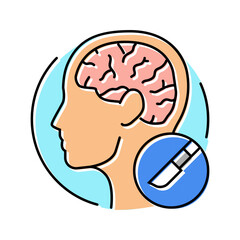 neurosurgery surgery hospital color icon vector. neurosurgery surgery hospital sign. isolated symbol illustration