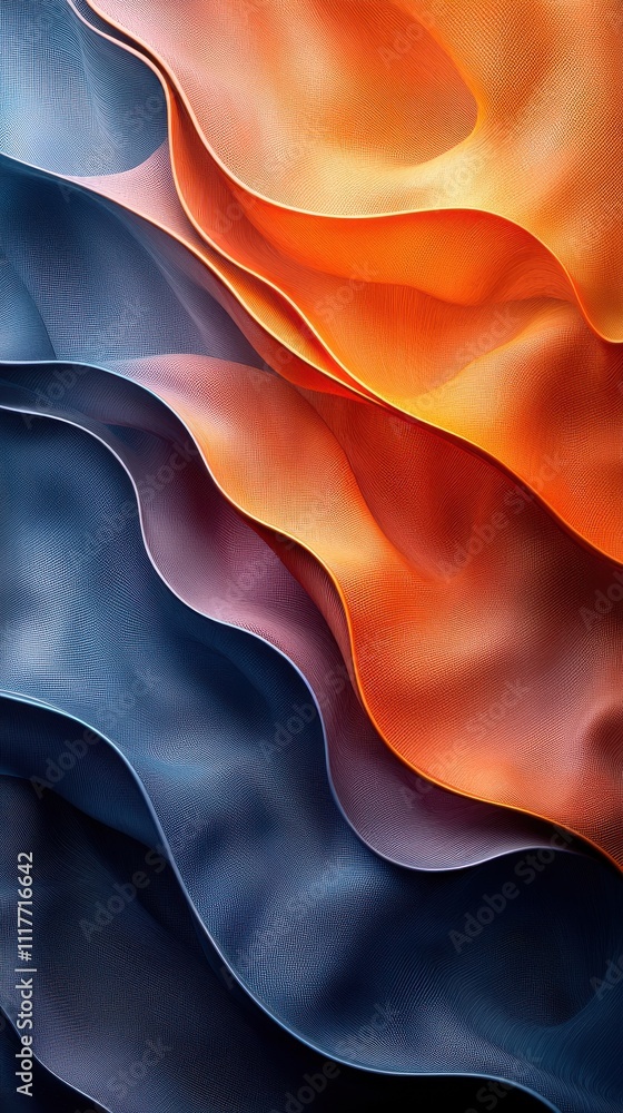 Poster colorful layered fabric drapes create a dynamic visual display with flowing textures and vibrant hue