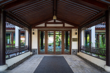 Traditional Asian Building Entrance