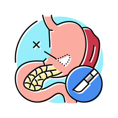 pancreatectomy surgery hospital color icon vector. pancreatectomy surgery hospital sign. isolated symbol illustration