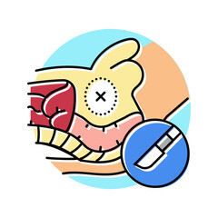 prostatectomy surgery hospital color icon vector. prostatectomy surgery hospital sign. isolated symbol illustration