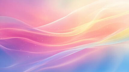 Obraz premium Abstract Pastel Wave Background Soft Pink, Yellow, and Blue Hues.