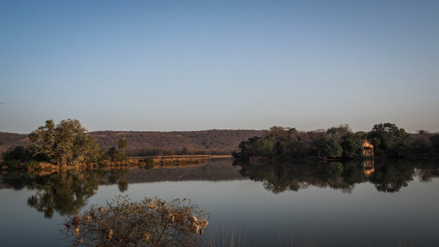 The landscape of Ranthambore National Park in Rajasthan, India