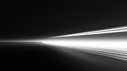 Fototapeta premium Abstract Light Trails in Dark Tunnel, Speed and Movement Concept.