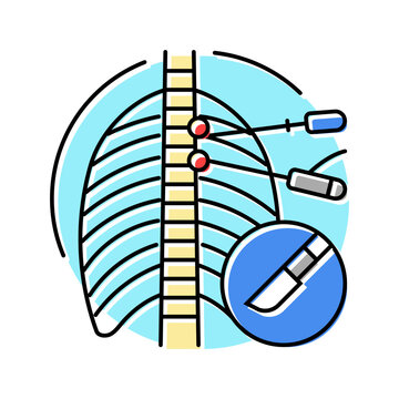 sternotomy surgery hospital color icon vector. sternotomy surgery hospital sign. isolated symbol illustration