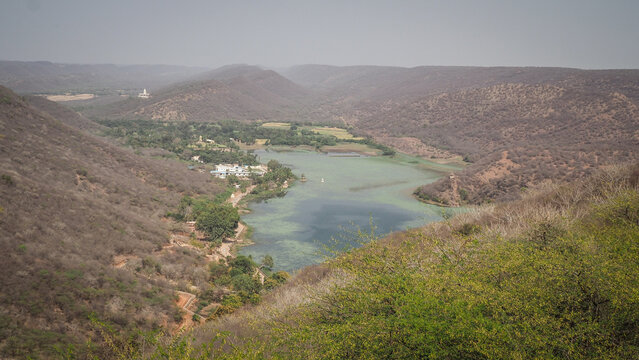 The landscape of Ranthambore National Park in Rajasthan, India